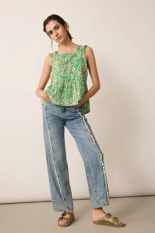 Amelia Top & Short Set In Green sold by Myra Bag