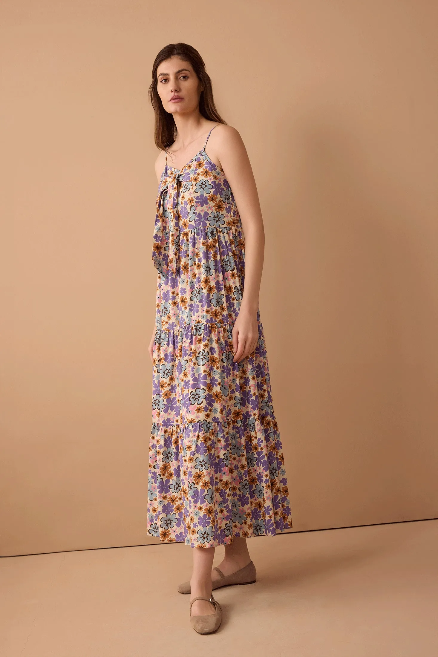 Jocelyn Joy Floral Dress In Purple sold by Myra Bag product image thumbnail 4