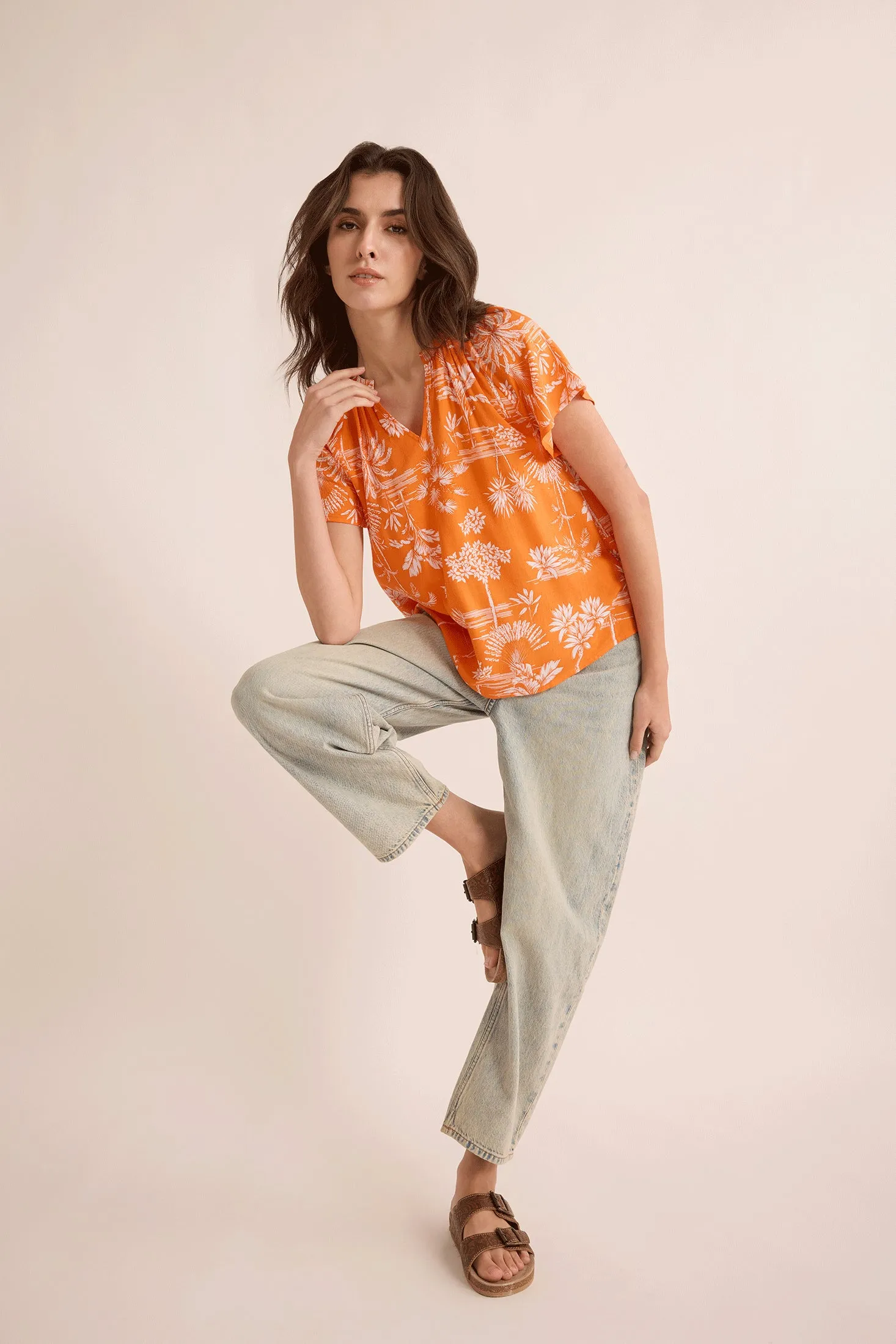Rebecca's Repose Top In Orange sold by Myra Bag product image thumbnail 3