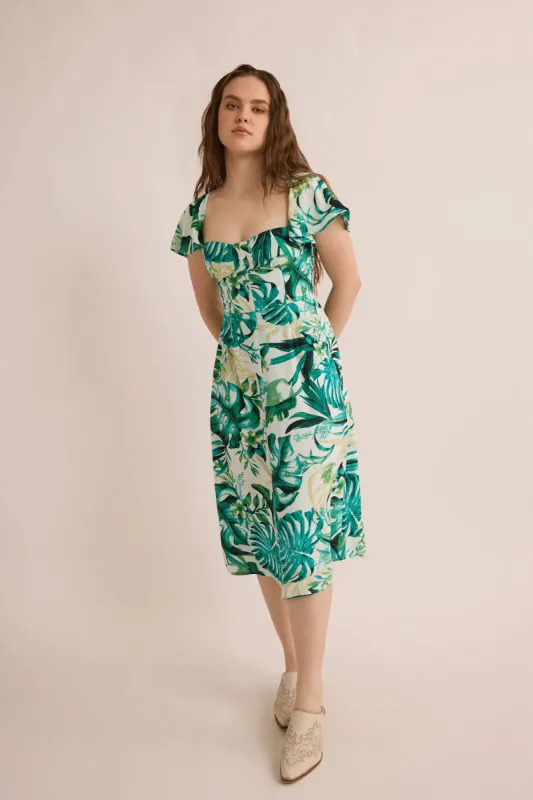 Andrea's Adventure Empire Waist Dress In Multicolor sold by Myra Bag