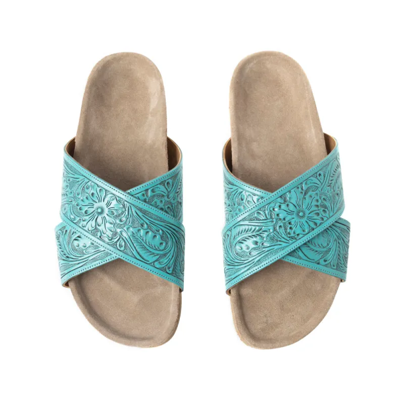 Taylor Creek Sandals In Turquoise sold by Myra Bag