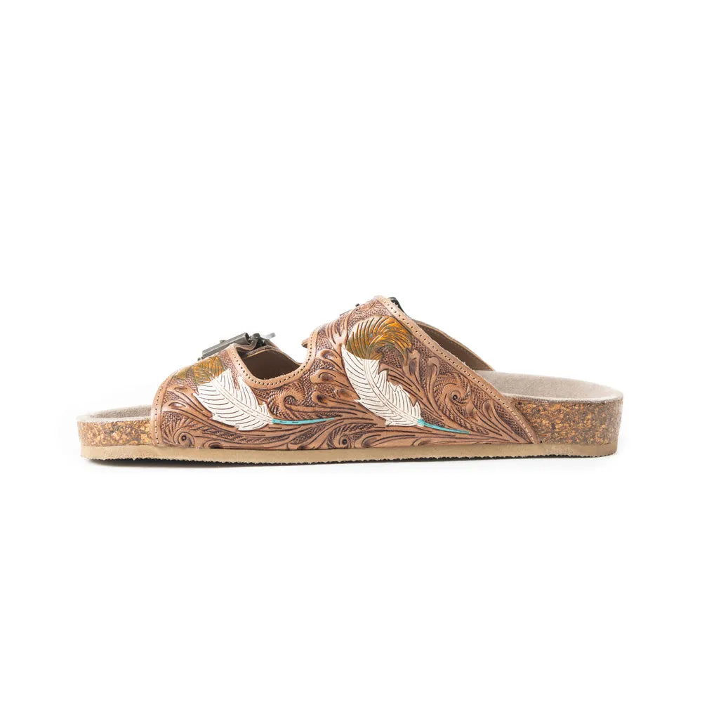 Falling Feather Sandals In Dark Brown sold by Myra Bag product image thumbnail 4