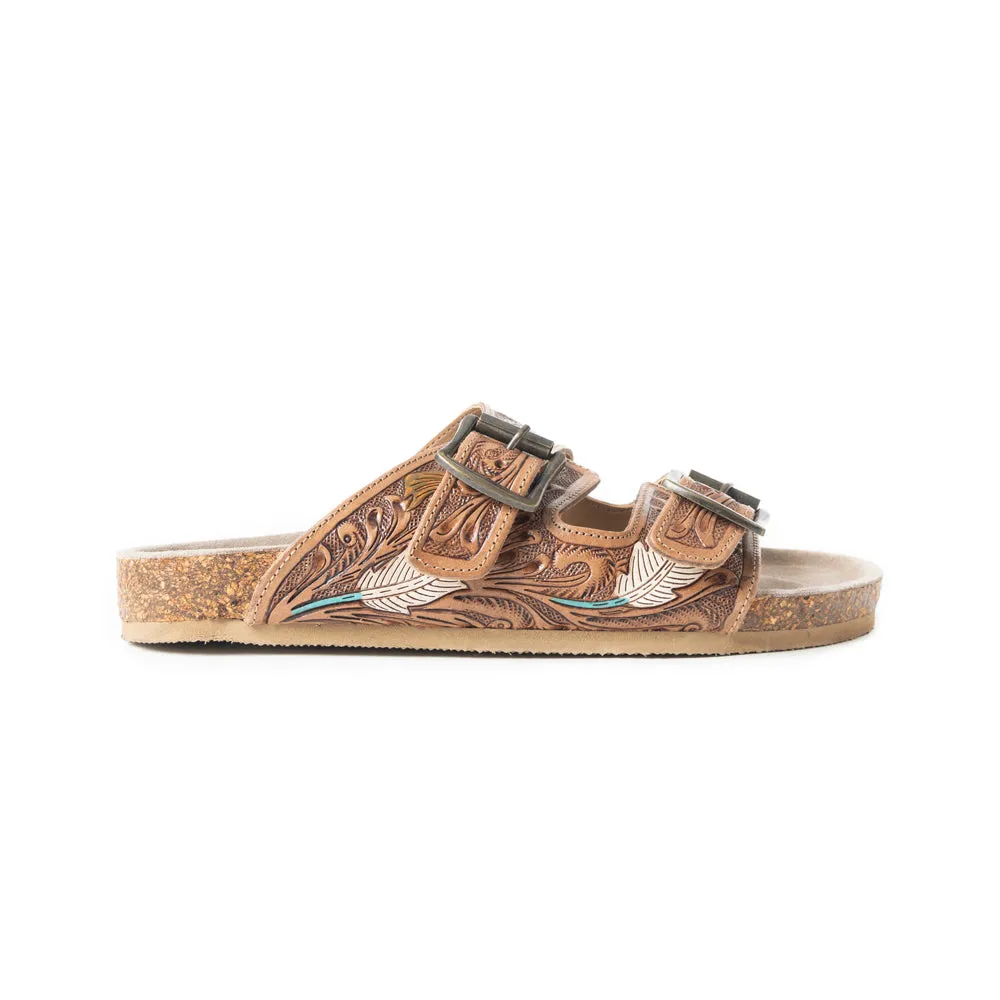 Falling Feather Sandals In Dark Brown sold by Myra Bag product image thumbnail 3