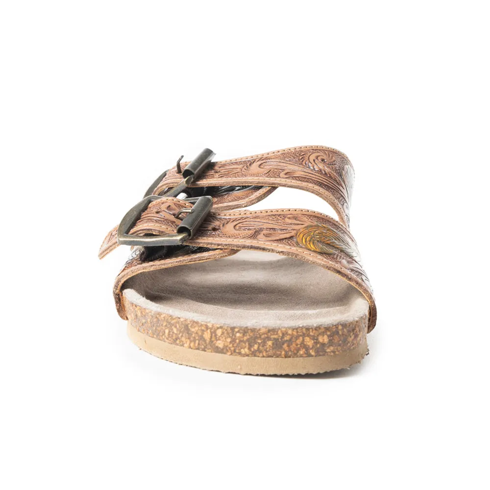 Falling Feather Sandals In Dark Brown sold by Myra Bag product image thumbnail 5