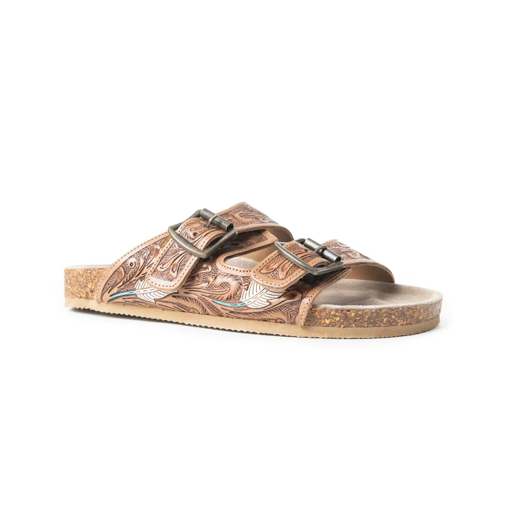 Falling Feather Sandals In Dark Brown sold by Myra Bag product image thumbnail 2
