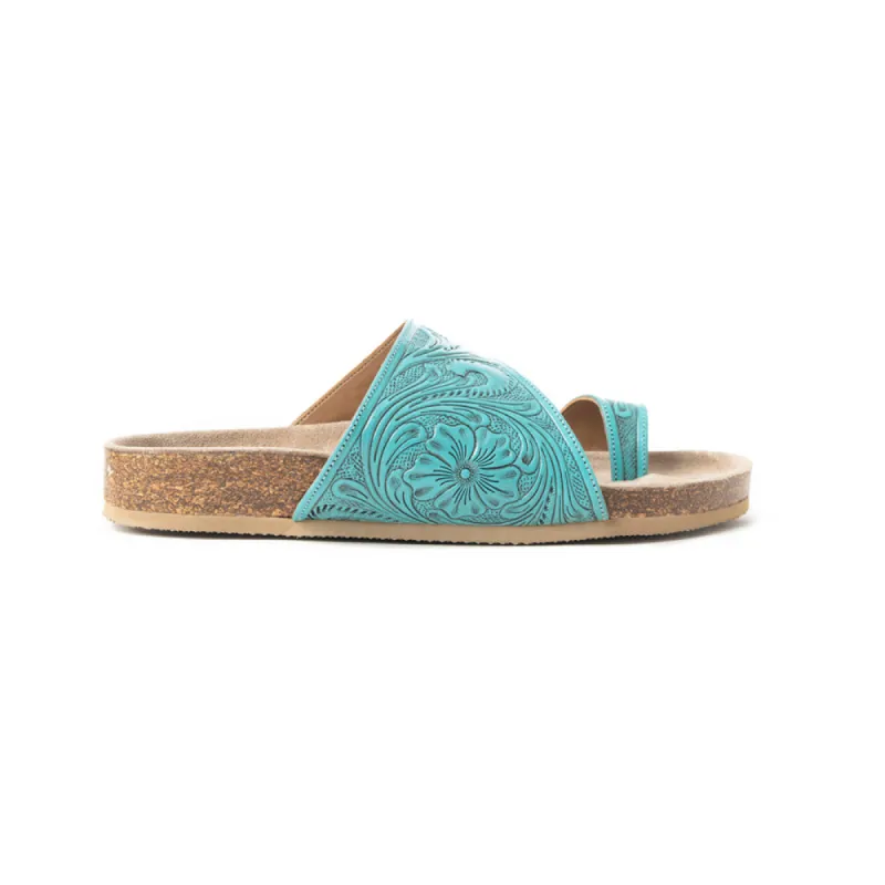 Eastward Winds Sandals Brown in Turquoise sold by Myra Bag