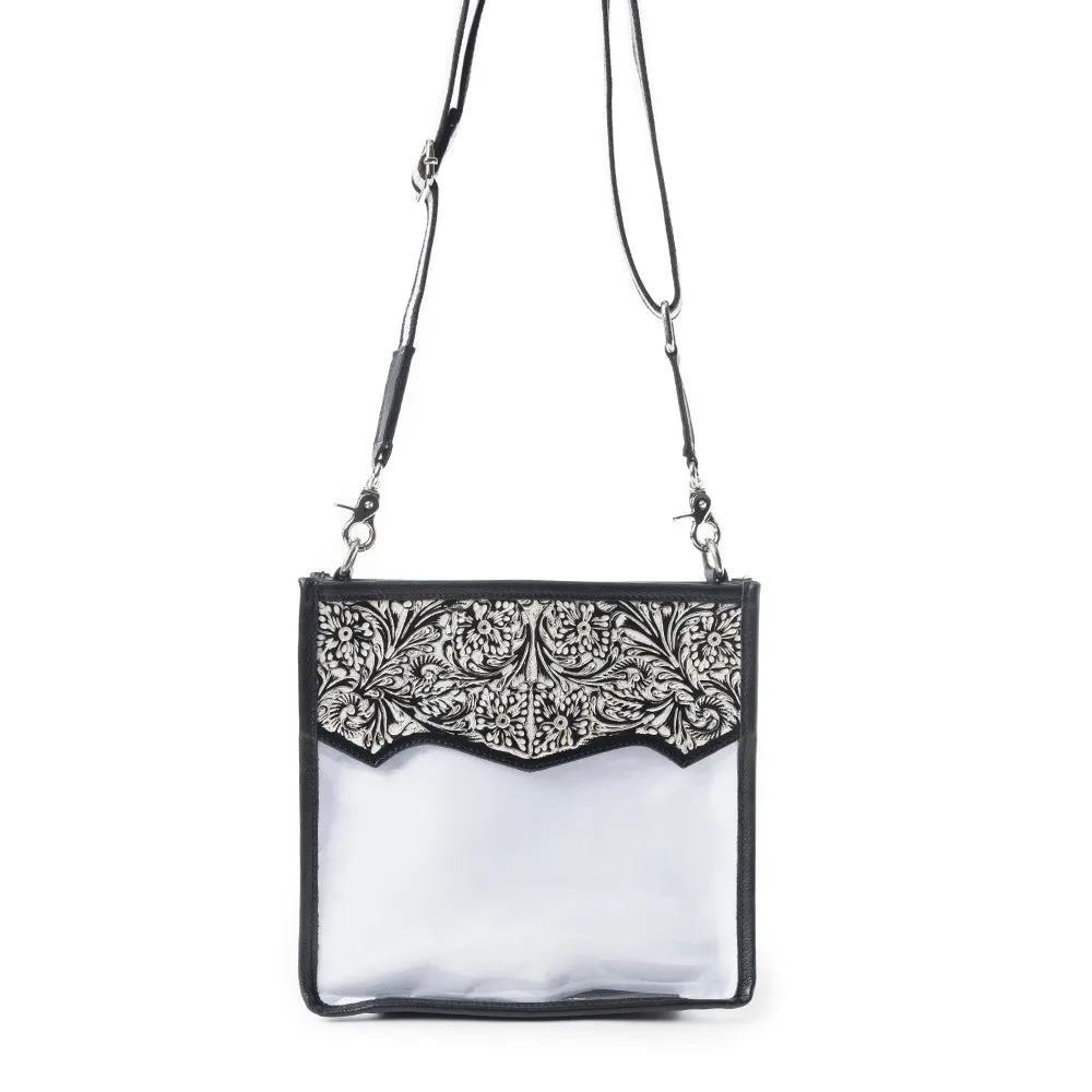 Pearlton Prairie Clear Bag In Black and White sold by Myra Bag product image thumbnail 3