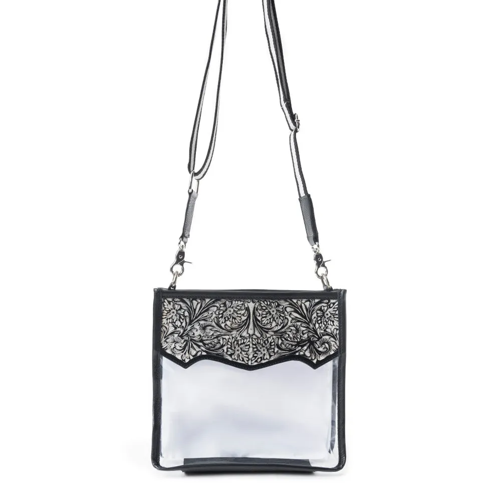 Pearlton Prairie Clear Bag In Black and White sold by Myra Bag product image thumbnail 5