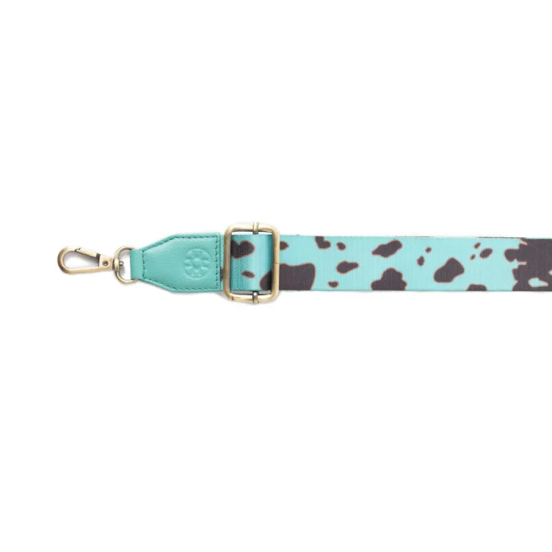 Prairie Sage Spotted Accessory Strap In Turquoise sold by Myra Bag