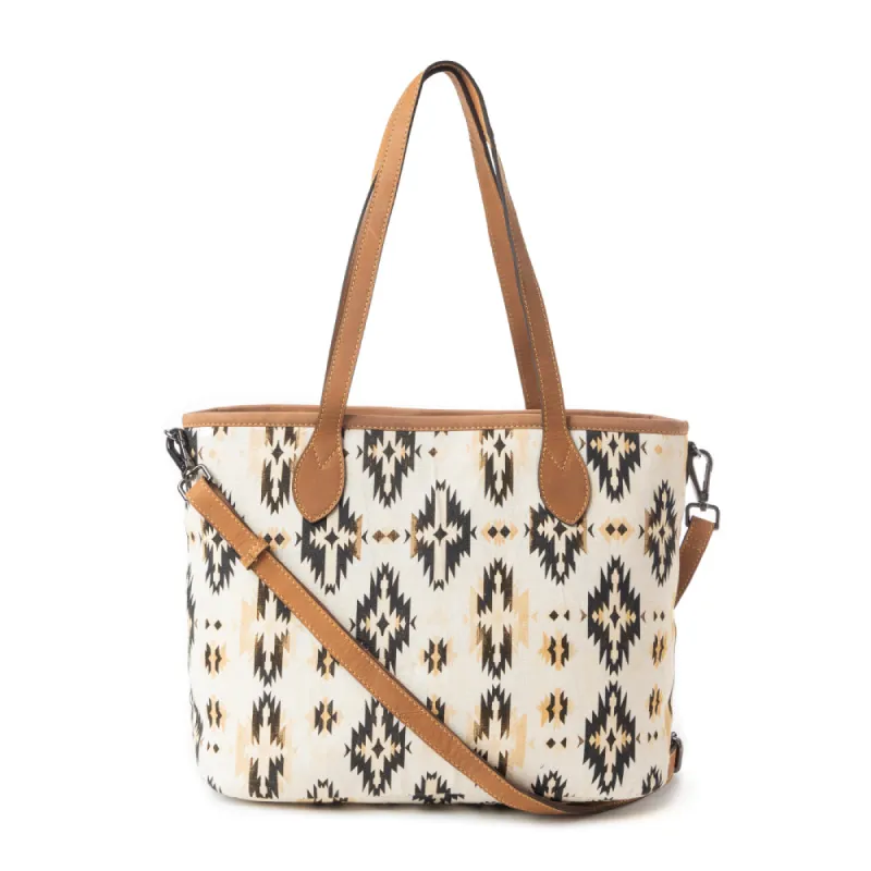 Desert Sky Star Tote Bag In Off White and Black sold by Myra Bag