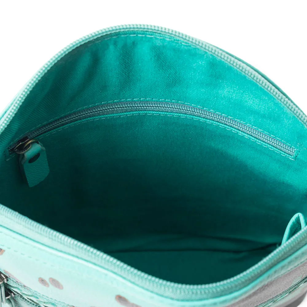 Prairie Sage Spotted Shoulder Bag In Turquoise sold by Myra Bag product image thumbnail 5