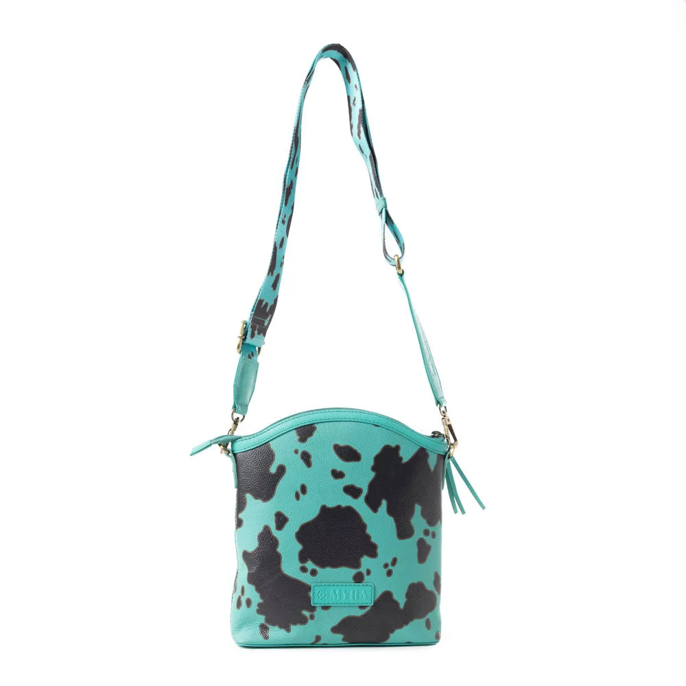 Prairie Sage Spotted Shoulder Bag In Turquoise sold by Myra Bag product image thumbnail 4