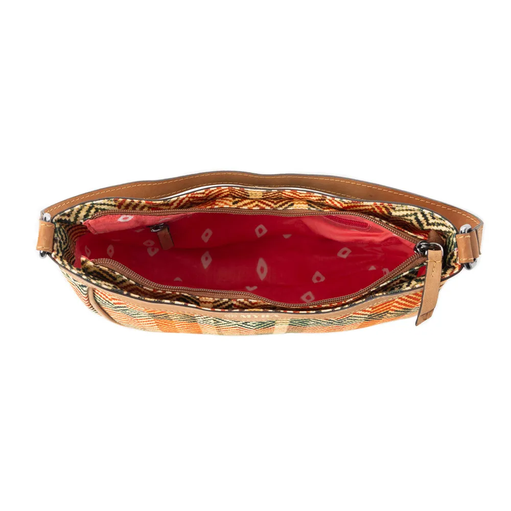 Harvest Chevron Crossbody Bag In Orange sold by Myra Bag product image thumbnail 5