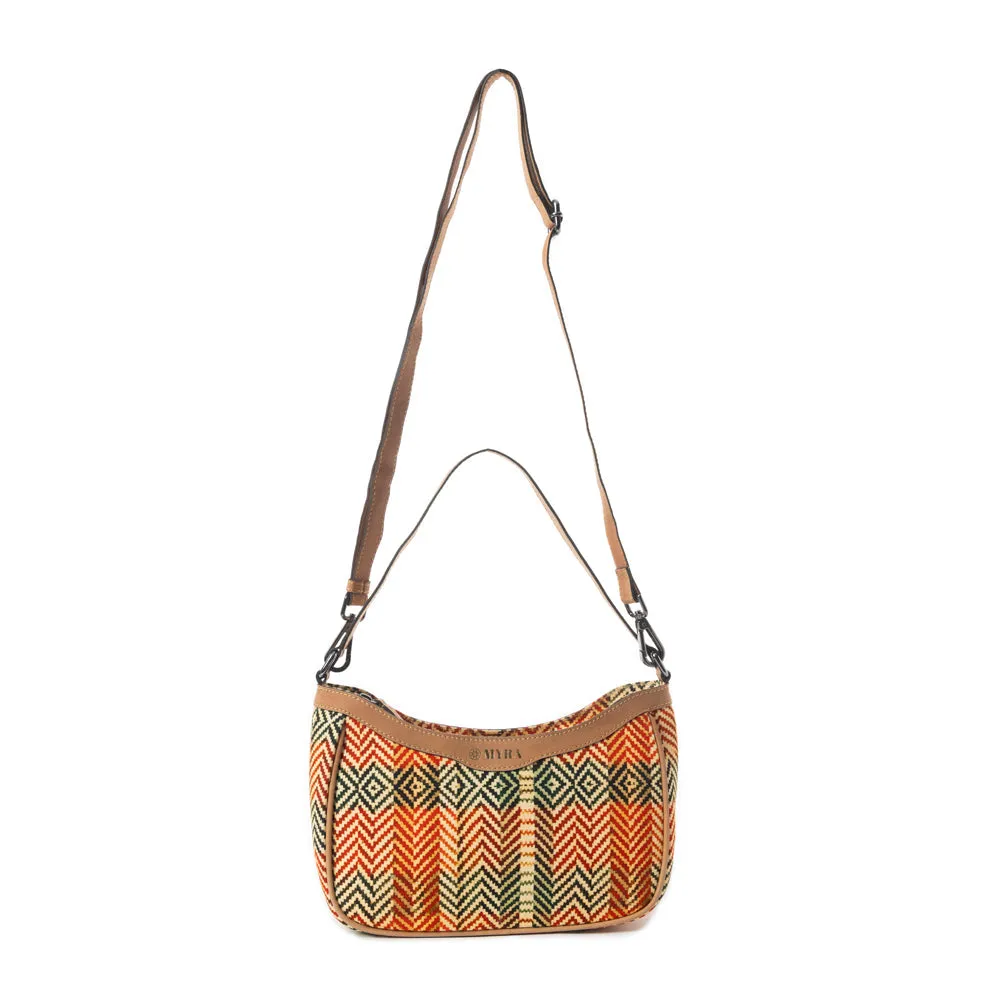 Harvest Chevron Crossbody Bag In Orange sold by Myra Bag product image thumbnail 2