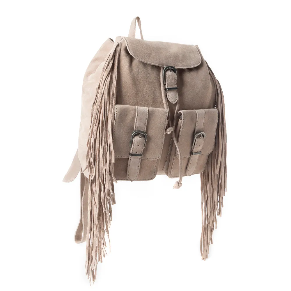 Deluxe Royale Backpack In Beige sold by Myra Bag product image thumbnail 2
