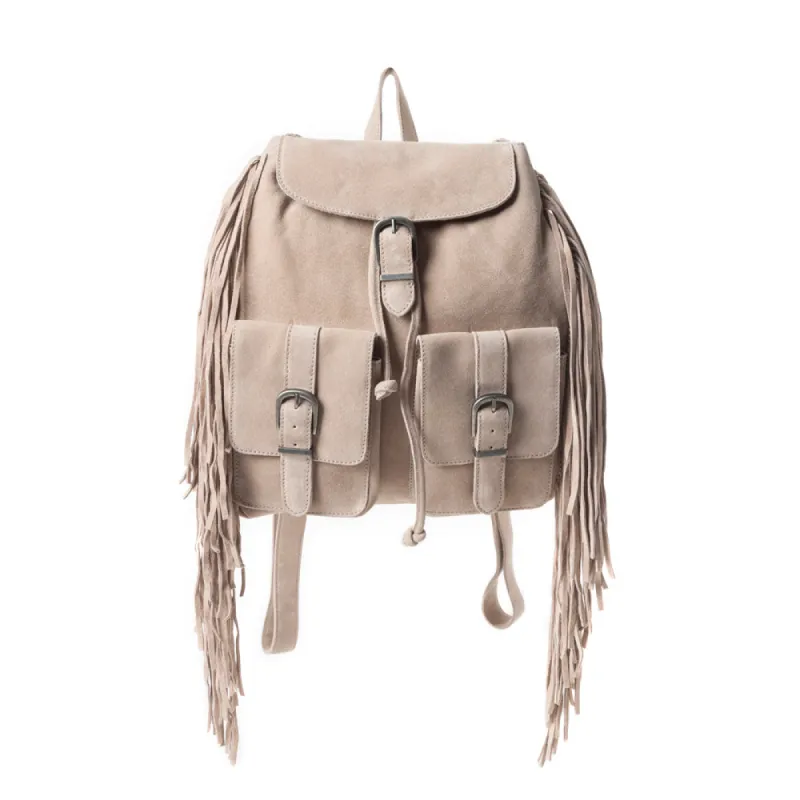 Deluxe Royale Backpack In Beige sold by Myra Bag