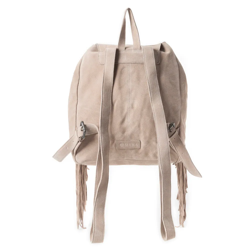Deluxe Royale Backpack In Beige sold by Myra Bag product image thumbnail 3