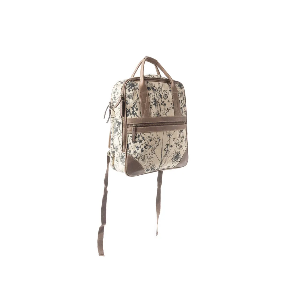 Grasslands Meadow Backpack In Green and Off White sold by Myra Bag product image thumbnail 2