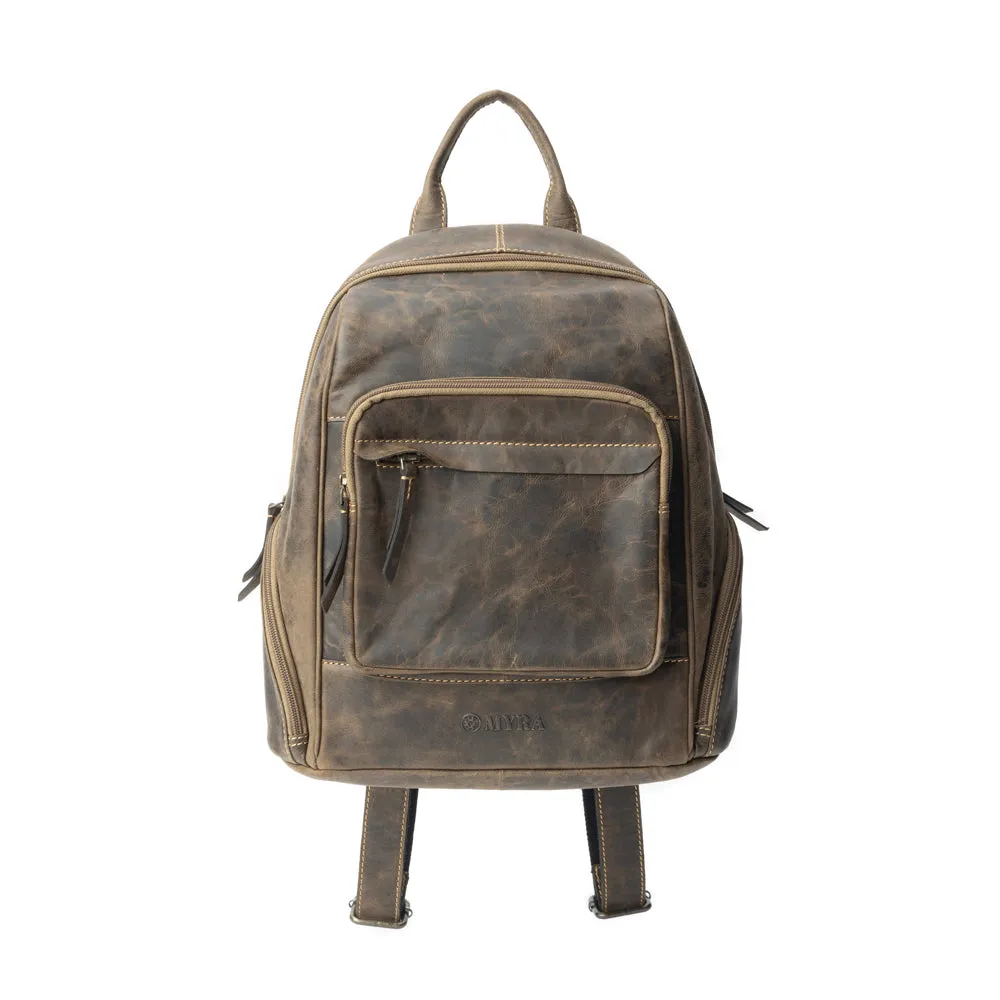 Mountain Range Backpack In Taupe sold by Myra Bag