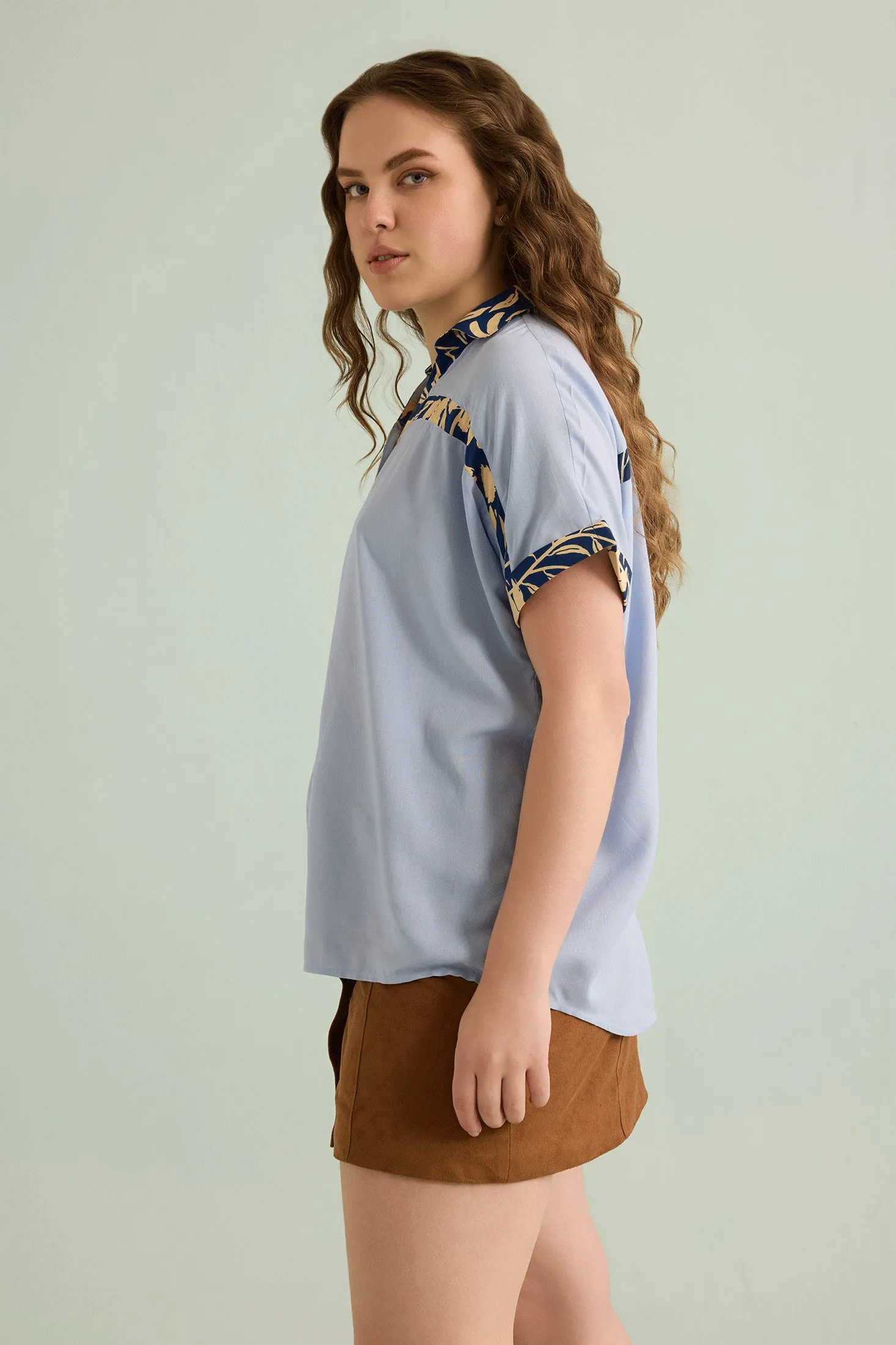 Amber's Place Shirt In Blue sold by Myra Bag product image thumbnail 2