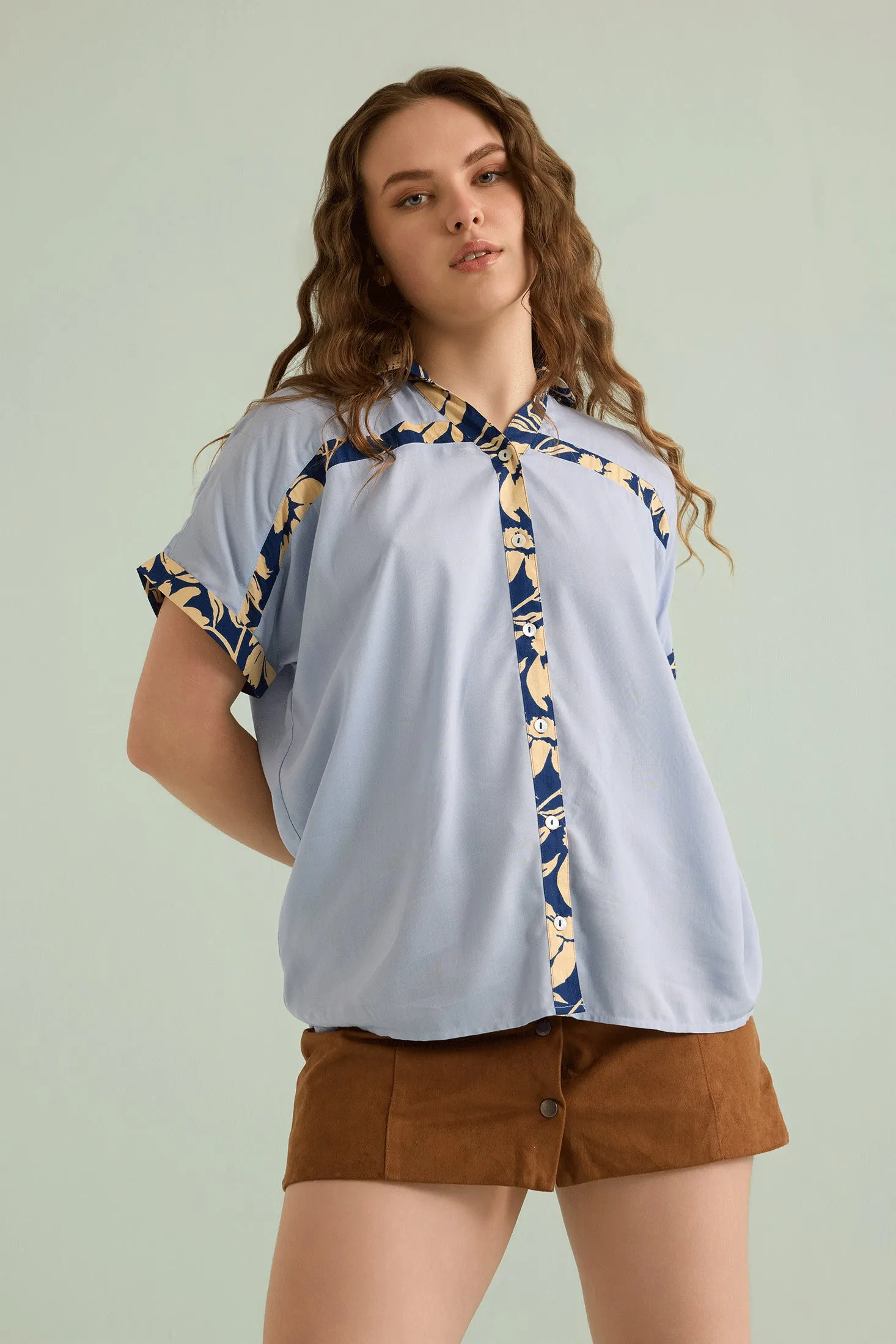Amber's Place Shirt In Blue sold by Myra Bag