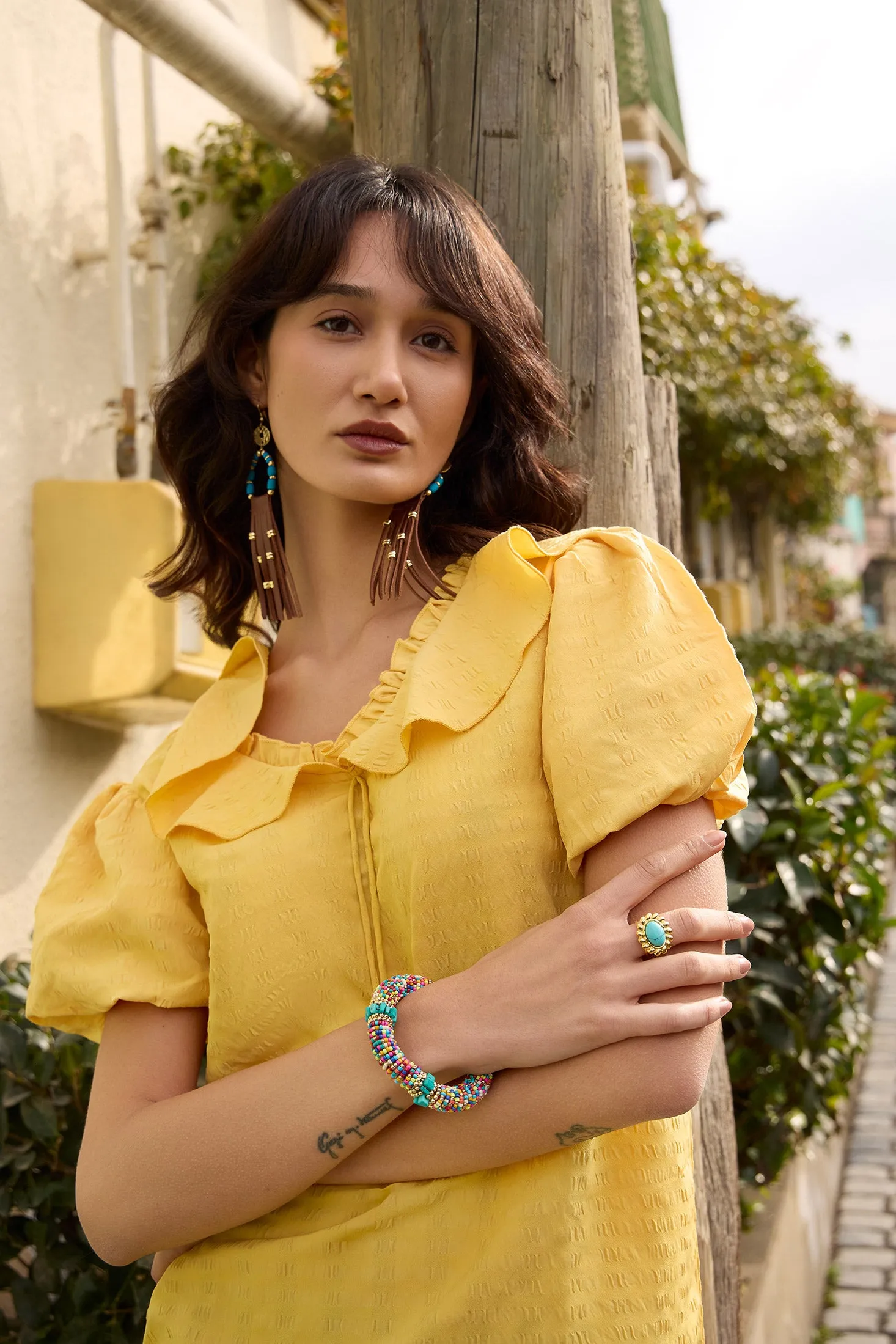 Great Valley Beaded Bracelet In Red and Blue sold by Myra Bag product image thumbnail 4