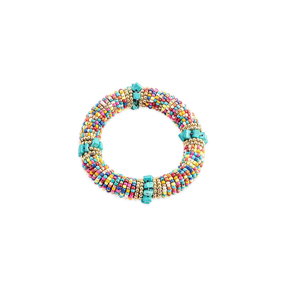 Great Valley Beaded Bracelet In Red and Blue sold by Myra Bag product image thumbnail 2