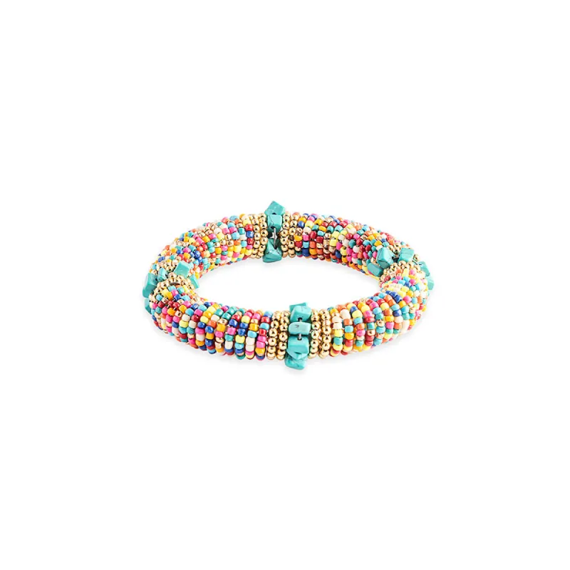 Great Valley Beaded Bracelet In Red and Blue sold by Myra Bag