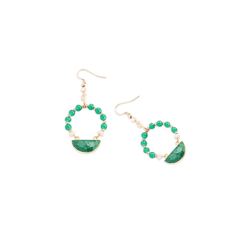 Shonanna Earrings In Green sold by Myra Bag