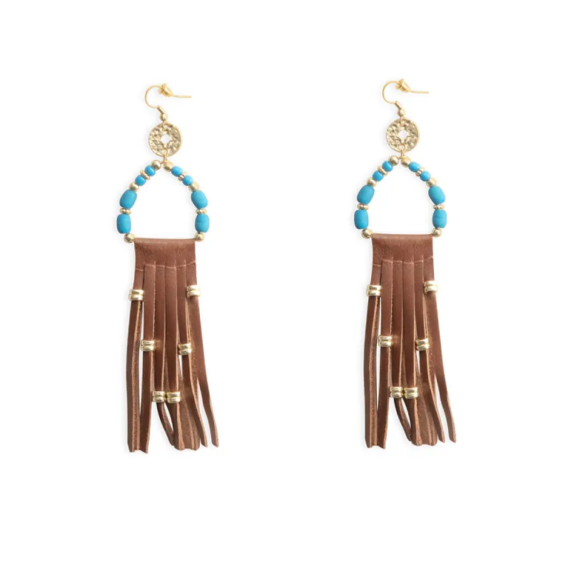 Midnight's Mystery Earrings In Brown sold by Myra Bag