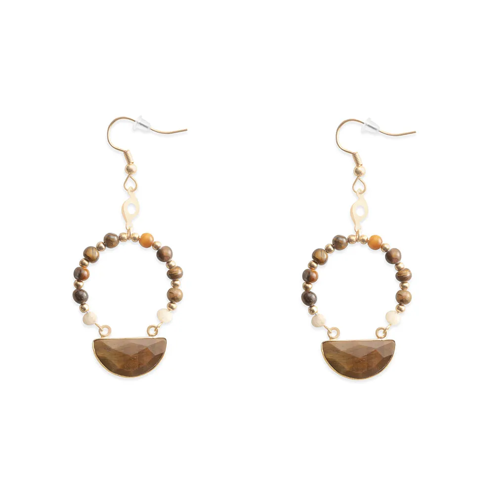 Shonanna Earrings In Brown sold by Myra Bag product image thumbnail 2