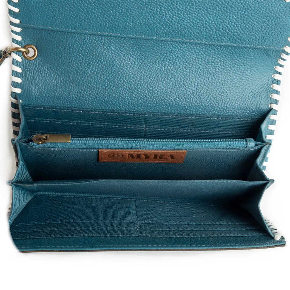 Desert Roses Wallet in Crimson In Blue sold by Myra Bag product image thumbnail 4