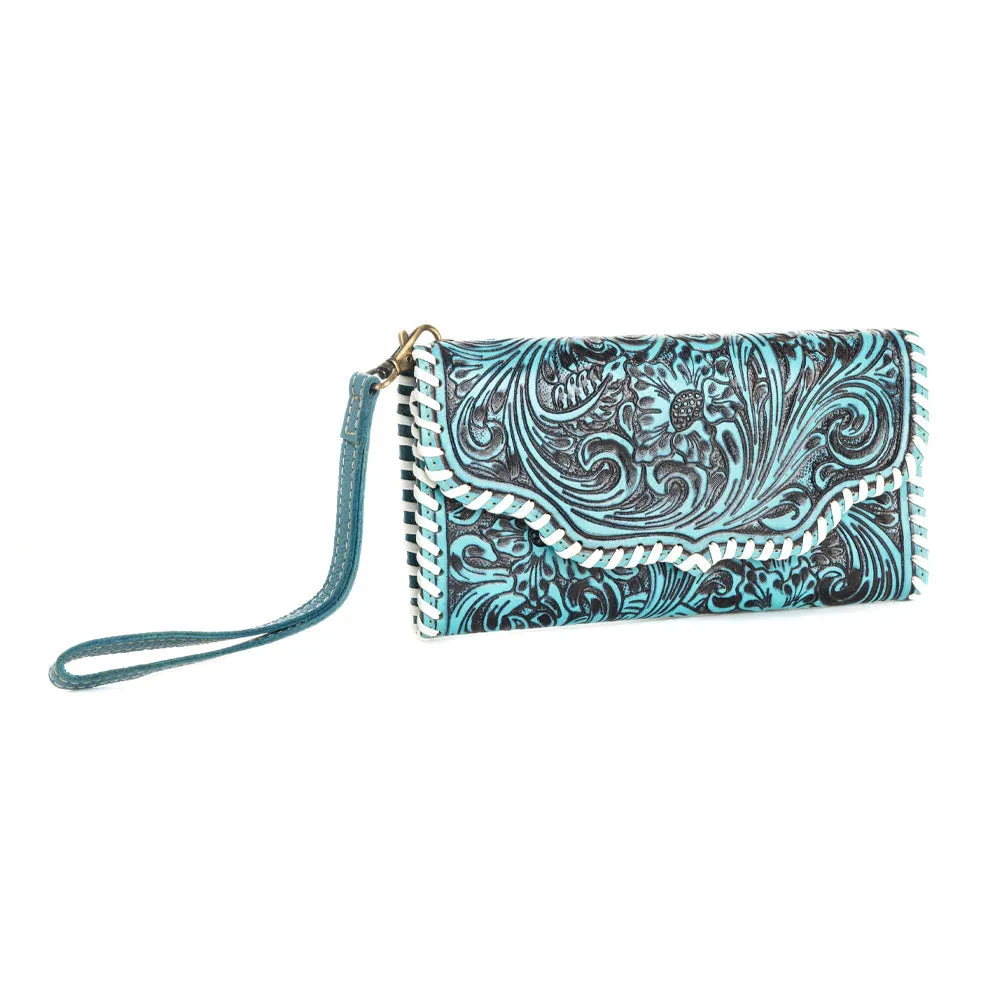 Desert Roses Wallet in Crimson In Blue sold by Myra Bag product image thumbnail 2