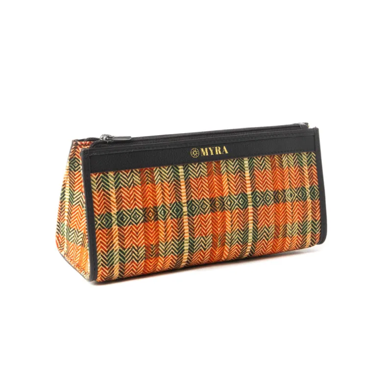 Buena Mia Multi-Pouch Bag In Black and Orange sold by Myra Bag