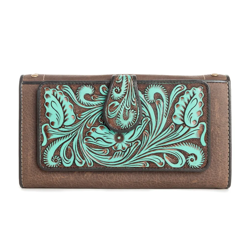 Danohue Peak Wallet in Turquoise sold by Myra Bag