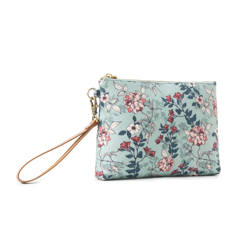 Peace & Serenity Blossoms Clutch Bag In Light Blue sold by Myra Bag product image thumbnail 2