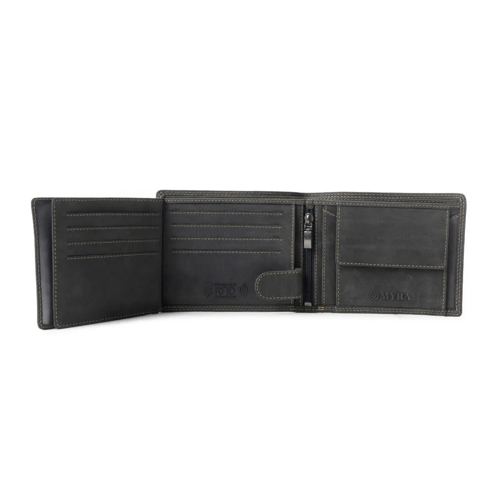 Ridgetown Trail Men's Wallet In Black sold by Myra Bag product image thumbnail 4