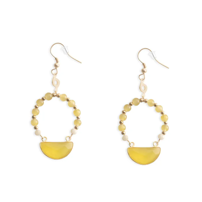 Shonanna Earrings In Yellow sold by Myra Bag