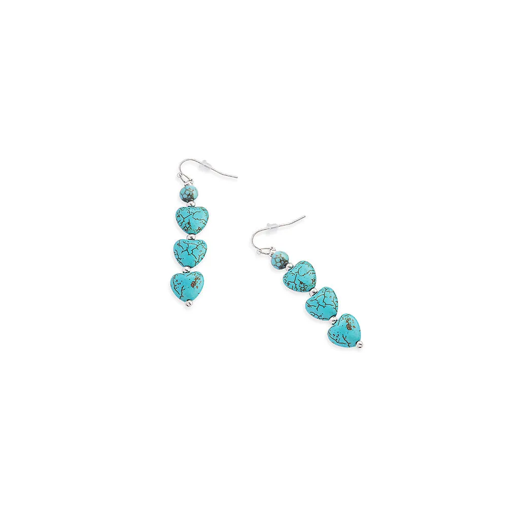 Flowing Hearts Earrings In Blue sold by Myra Bag product image thumbnail 2