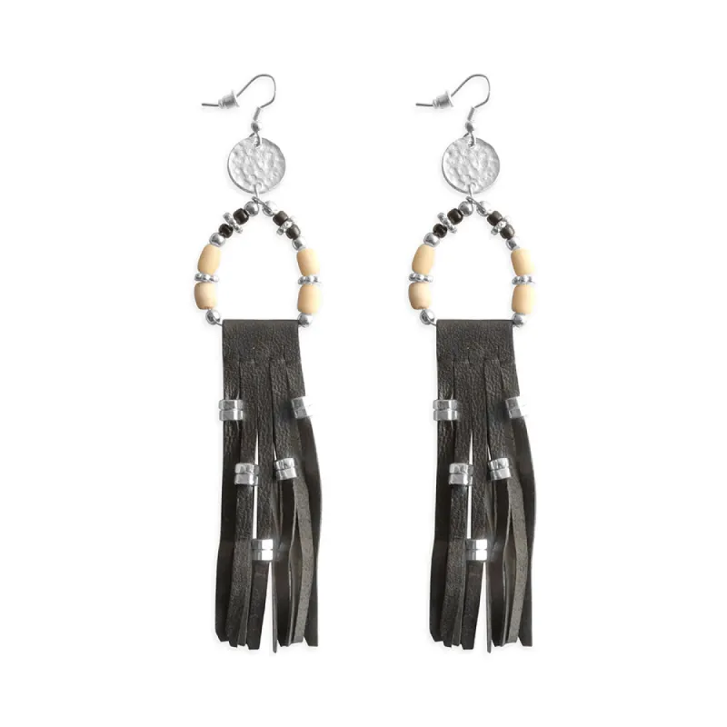 Midnight's Mystery Earrings In Black sold by Myra Bag