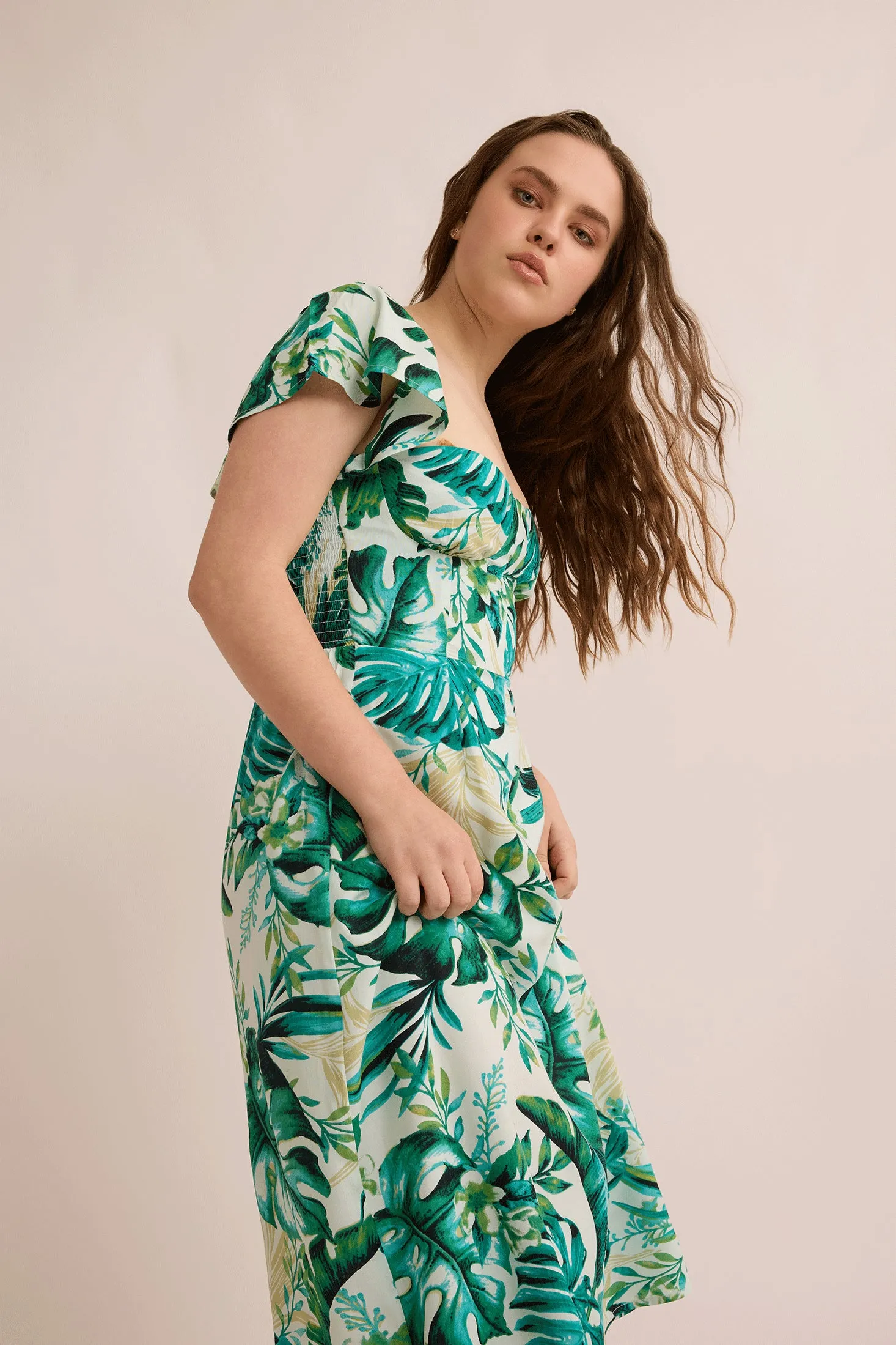 Andrea's Adventure Empire Waist Dress In Turquoise sold by Myra Bag product image thumbnail 3