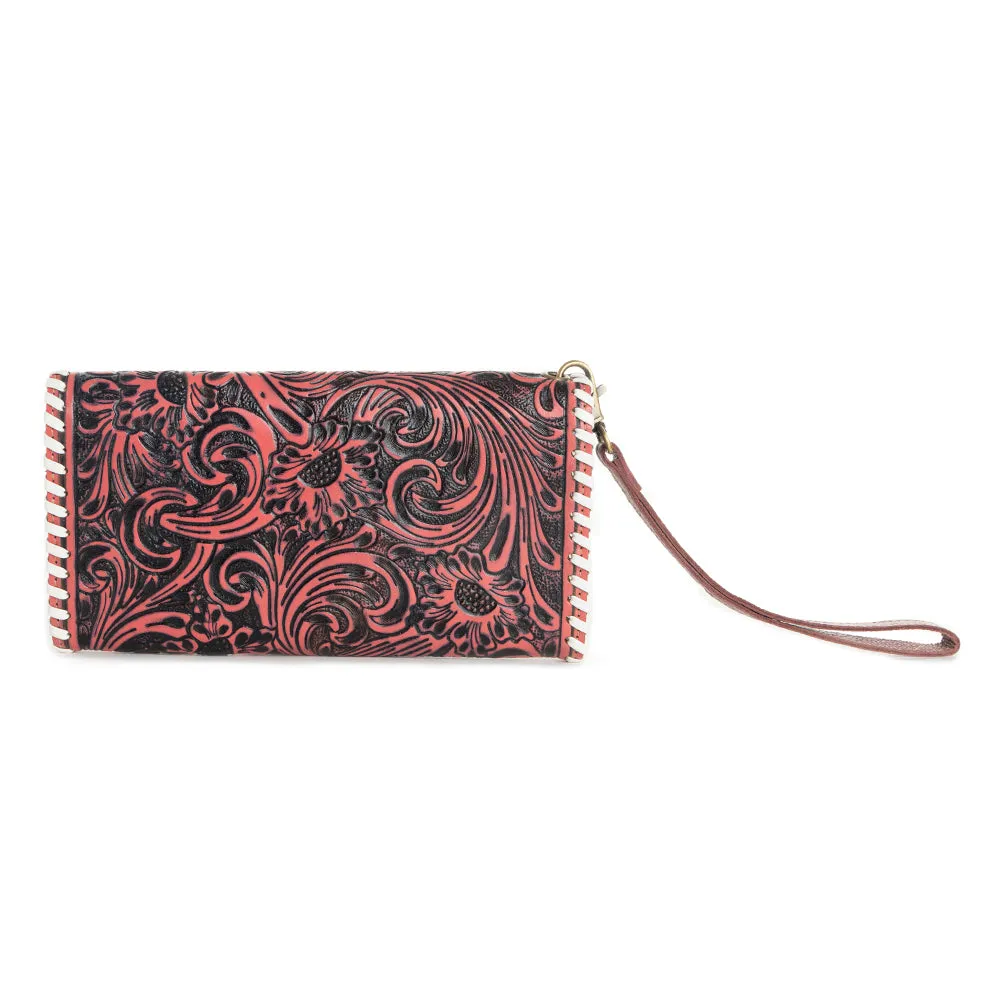 Desert Roses Wallet in Crimson In Pink sold by Myra Bag product image thumbnail 3