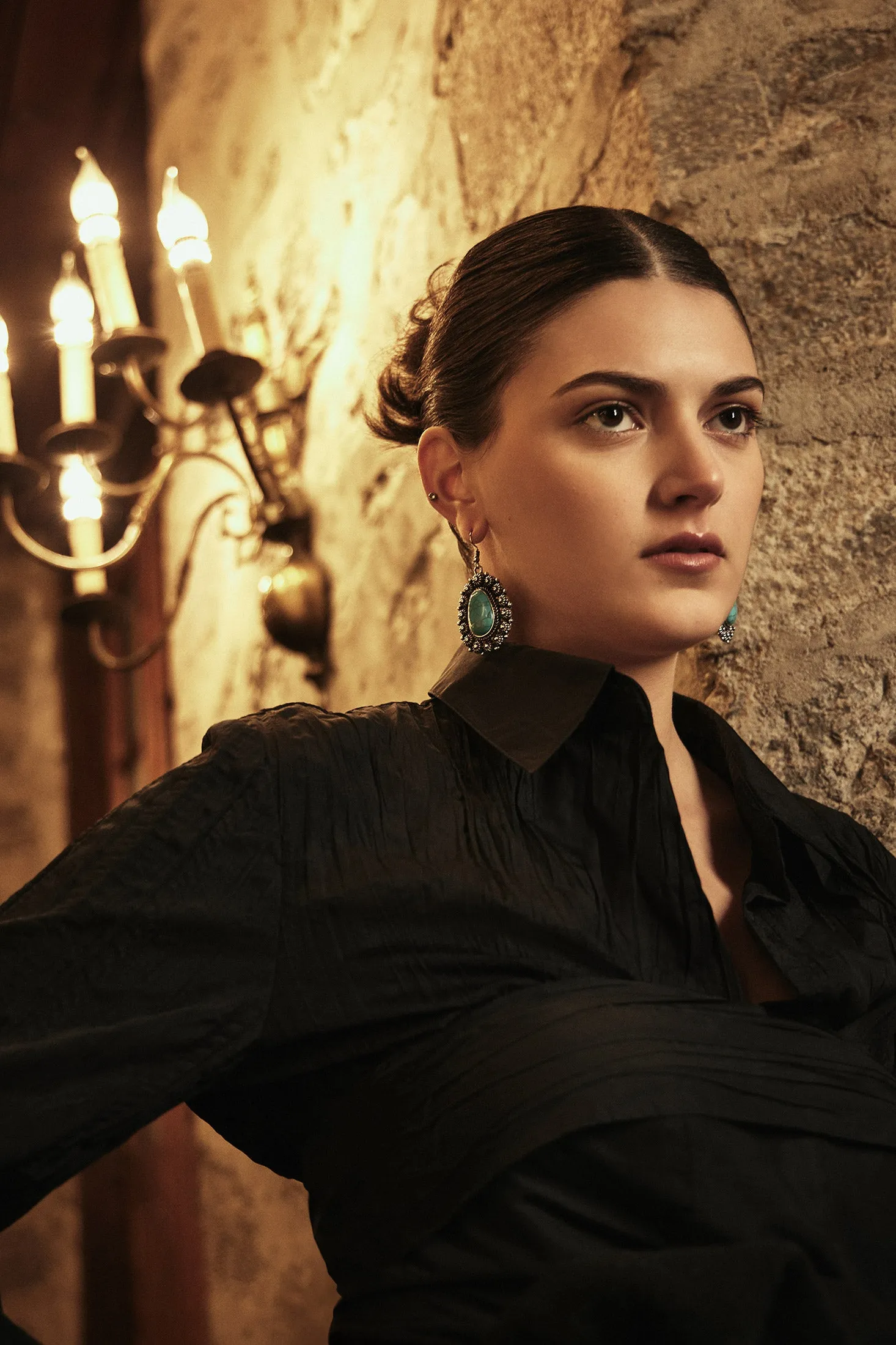 Lunare Light Earrings In Blue sold by Myra Bag product image thumbnail 3