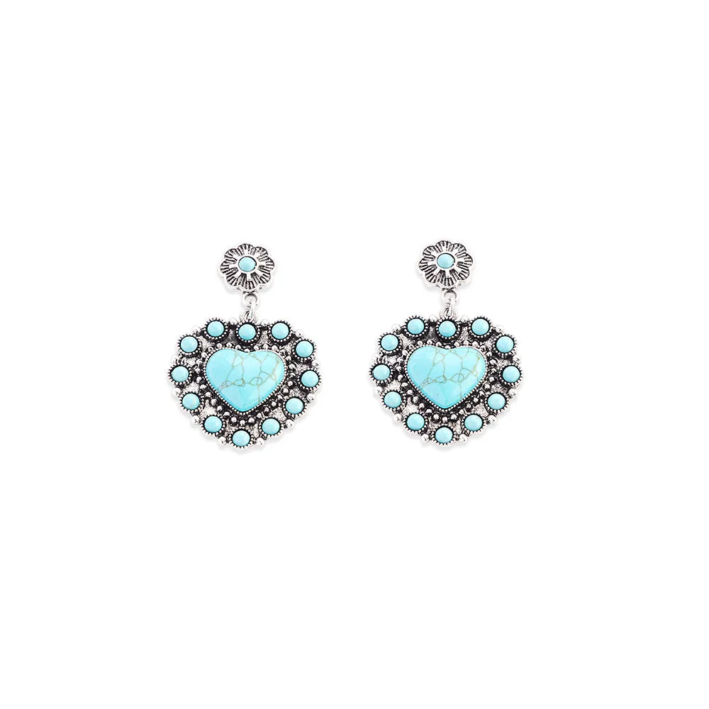 Placid Heart Earrings In Blue sold by Myra Bag product image thumbnail 2
