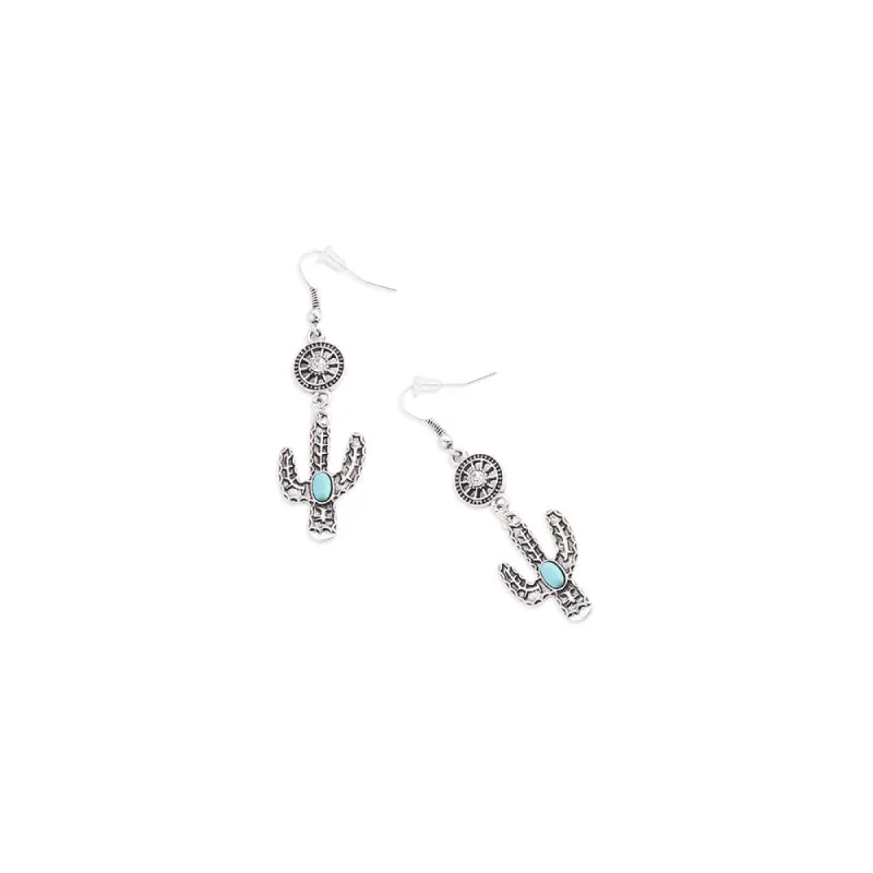 Saguaro Sentinels Earrings In Blue sold by Myra Bag