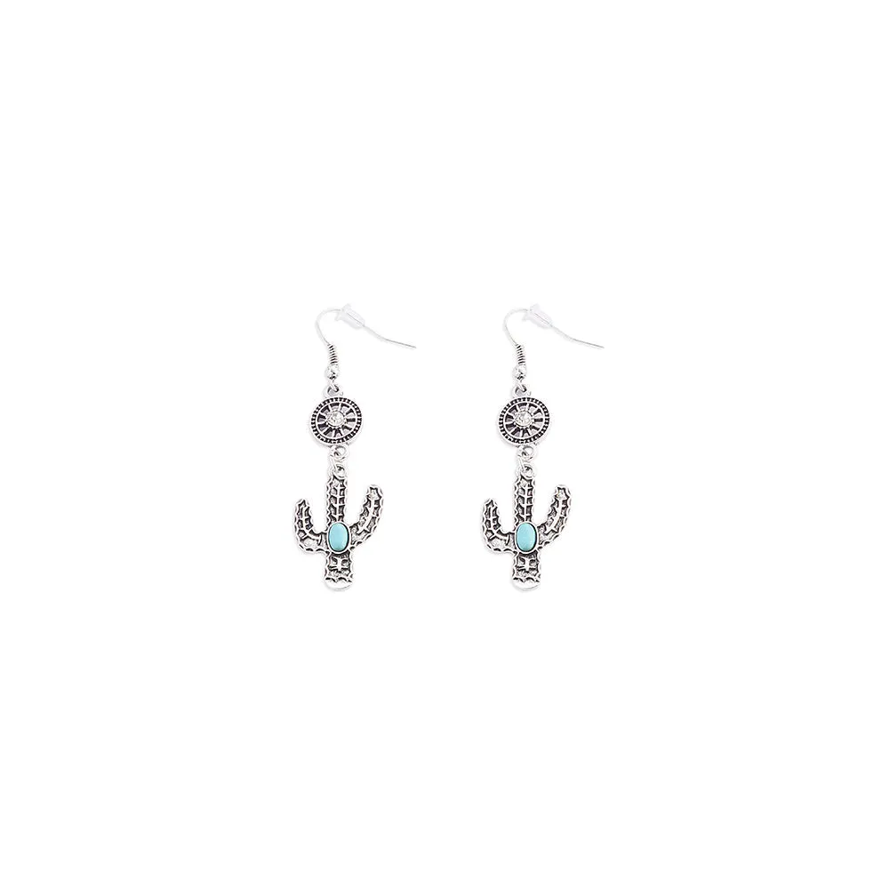 Saguaro Sentinels Earrings In Blue sold by Myra Bag product image thumbnail 2