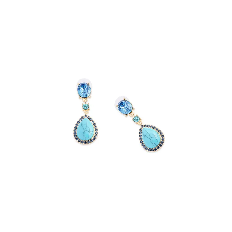 Prairie Sunstar Earrings In Sky blue sold by Myra Bag