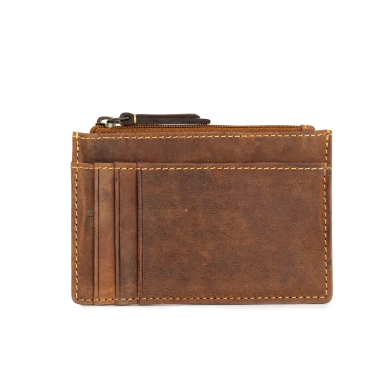 Western Fork Credit Card Holder in Camel sold by Myra Bag