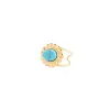 Marissa's Charm Ring In Golden and Turquoise sold by Myra Bag