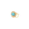 Marissa's Charm Ring In Golden and Turquoise sold by Myra Bag
